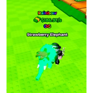Rainbow Strawberry Elephant MAXLVL  186.9T🔥 kick a lucky block 🎮