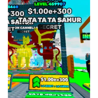 Secret Ta Ta Ta sahur Level 450,000 Very OP 🔥Fast delivery ⚡Swing Obby For Brainrots