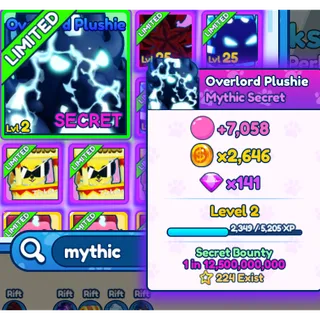 1x Mythic Overlord Plushie