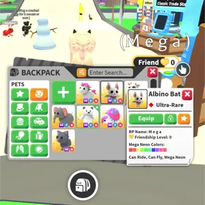 Mega Fly Ride Albino Bat
