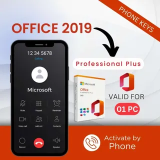 Microsoft Office 2019 Pro Plus 1PC [ Activation by Phone ] INSTANT DELIVERY