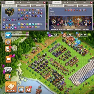 TH17 Max Style Clash of Clans + 15.7K Trophies Brawl Stars | High Heroes | Rare Skins | Linked Supercell ID