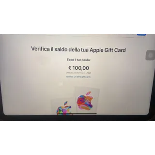 €100.00 Apple Store Gift Card Italy 