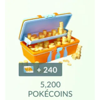 Pokémon Go Game Coin PokeCoin 5,200 || 5,200 PokéCoin