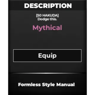 formless style manual type soul