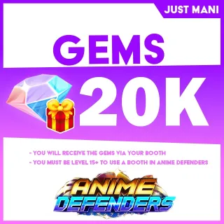 anime defenders gems 20k