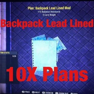 Backpack Lead Lined 