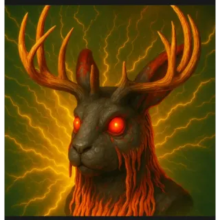 Glowing Jackalope Mask