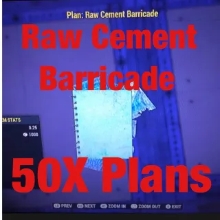 Raw Cement Barricade