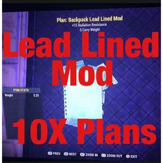 Backpack Lead Lined Mod