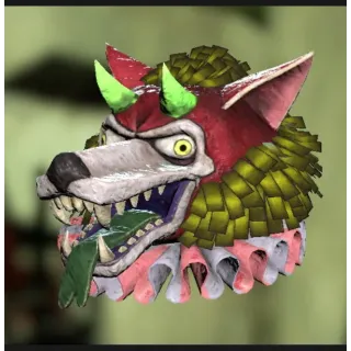 Glowing Blue Devil Mask