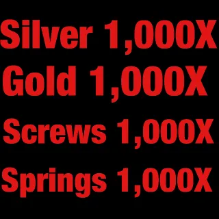 Silver Gold Screws Springs
