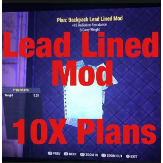 Backpack Lead Lined Mod