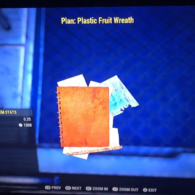 Plan Plastic Fruit Wreath Fallout 76 Game Items Gameflip