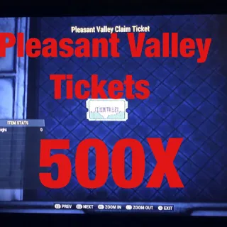 Pleasant Valley Claim Tickets