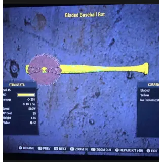 Yellow Baseball Bat