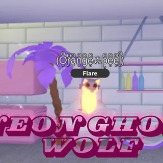 neon ghost wolf