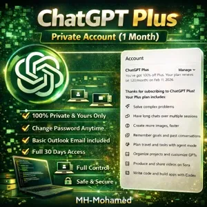 ChatGPT Plus – Private Account (1 Month) 🔥