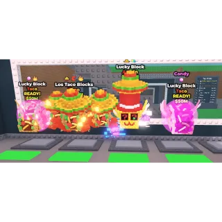 x2 Taco Lucky Blocks - x1 Los Taco Blocks - x1 Admin Lucky Block (MUTATION) (CHECK PHOTO)