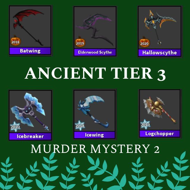 Bundle MM2 Ancient Tier 3 Set Game Items Gameflip