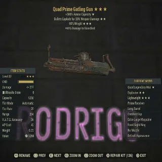 Q/E/90 Gatling Gun