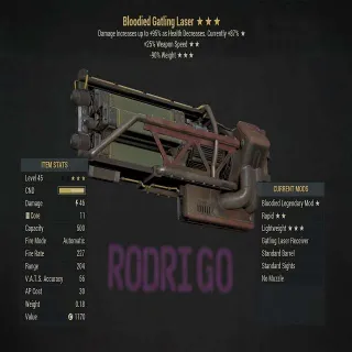 B/25/90 GATLING LASER