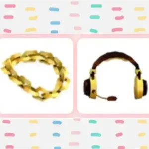 Gold Chain & Headset