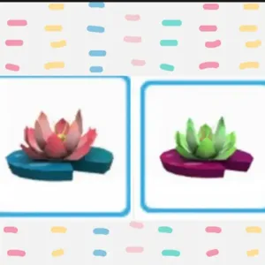 Pink & Green Lotus x2