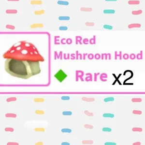 Eco Red Mushroom Hood x2