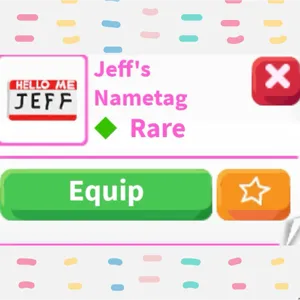 Jeff’s Nametag