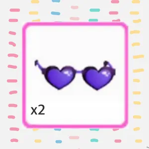 x2 Purple Heart Glasses