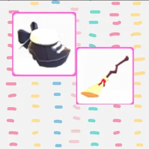 Witch Broom & Boots
