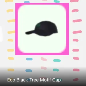 Eco Black Tree Motif Cap