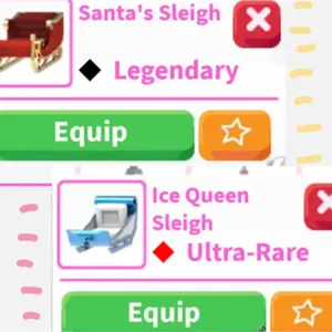 Santa & Ice Queen Sleigh