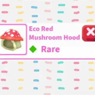 Eco Red Mushroom Hood