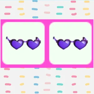 Purple Heart Glasses x2