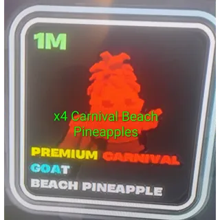 X4 Carnival Beach Pineapples 