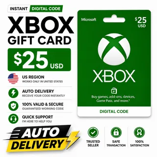 Xbox Gift Card $25 USD (US) – AUTO DELIVERY ⚡ Xbox Live / Microsoft