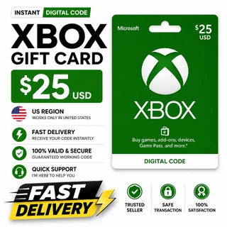 Xbox Gift Card $25 USD (US) – Instant Fast Delivery ⚡ Xbox Live / Microsoft