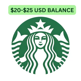 $20-$25 USD Balance Starbucks PINLESS