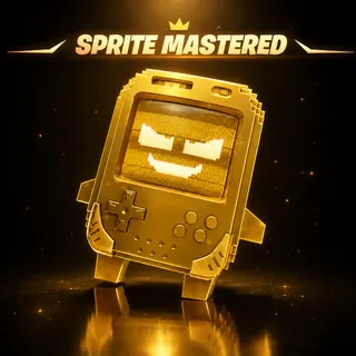 Mastered Gold 8-bit Sprite (LVL 5)