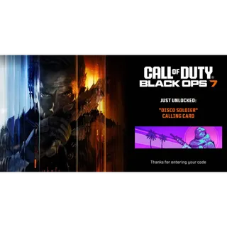 Call of Duty Black Ops 7 | DISCO SOLDIER - Calling Card