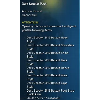 🔑🌐DC Universe Online [DLC] - Dark Spectre Pack