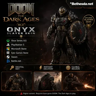 Doom: The Dark Ages [ Bethesda.net  - PC, Xbox, PS 5 ] - Onyx Slayer Skin DLC   