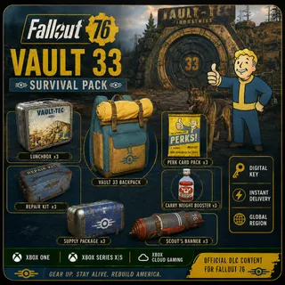 Fallout 76 | XBOX |  Vault 33 Survival Pack
