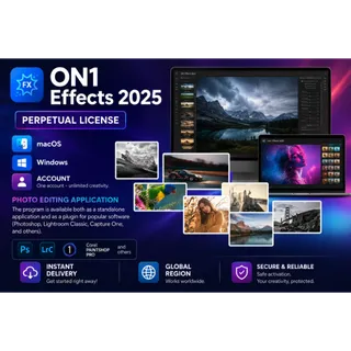 ON1 Effects 2025 | PERPETUAL LICENSE | macOS | Windows | ACCOUNT