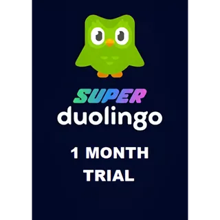 Duolingo Super | 1-MONTH TRIAL