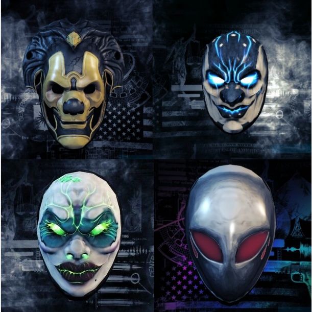 vorm stortbui aan de andere kant, 🔑Payday 2 [ steam key] DLC - 4 Exclusive Masks Pack - Steam Games -  Gameflip