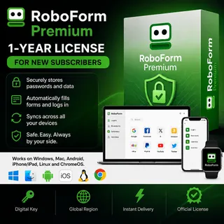 RoboForm Premium | 1 Year | License | For New Subscribers