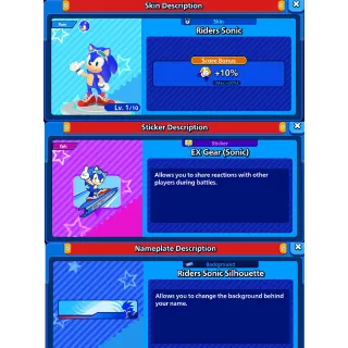 Sonic rumble | Riders sonic pack |  Android | iOS | PC